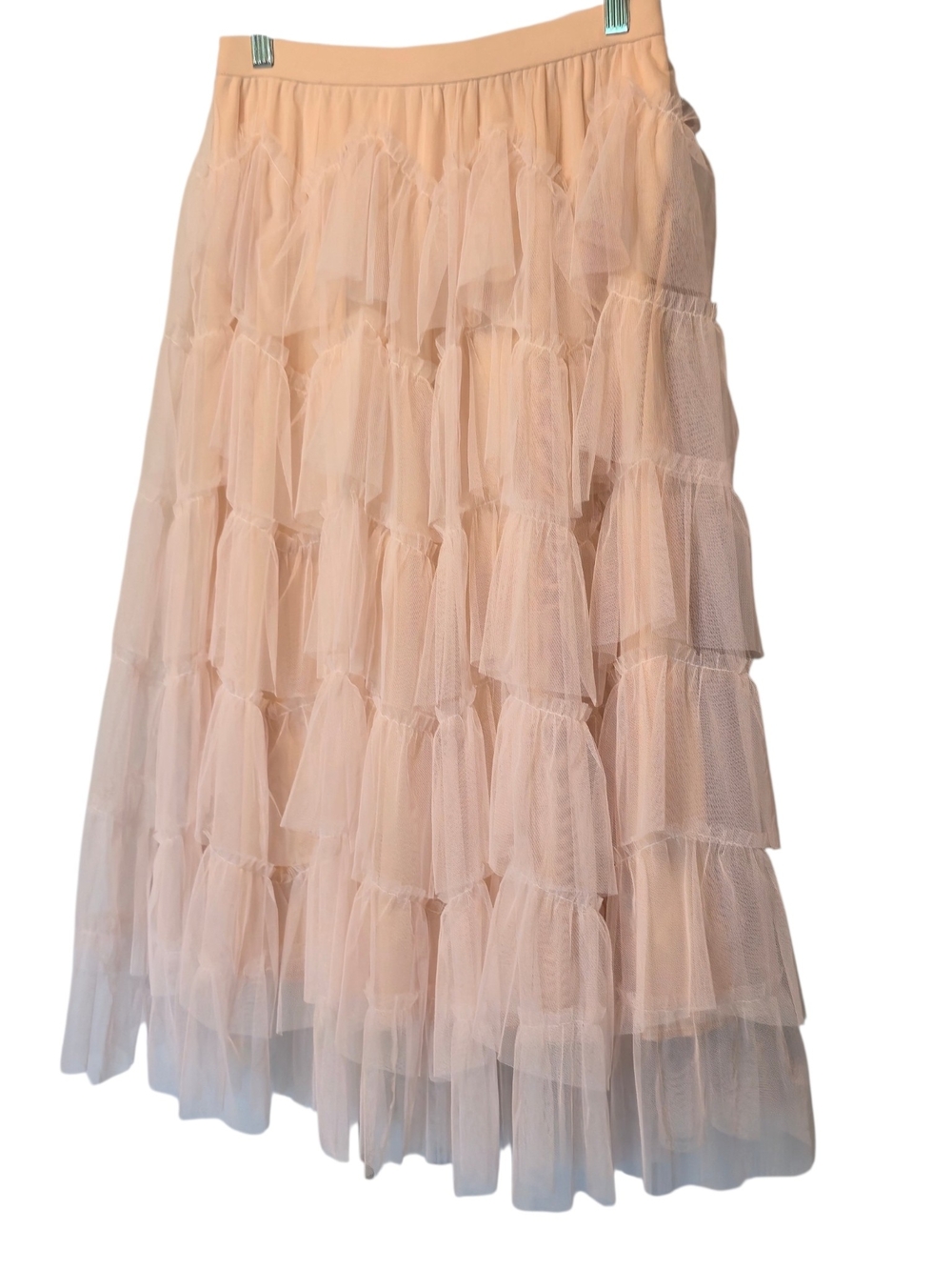 Source Unknown Layered Tulle Maxi Skirt - Blush